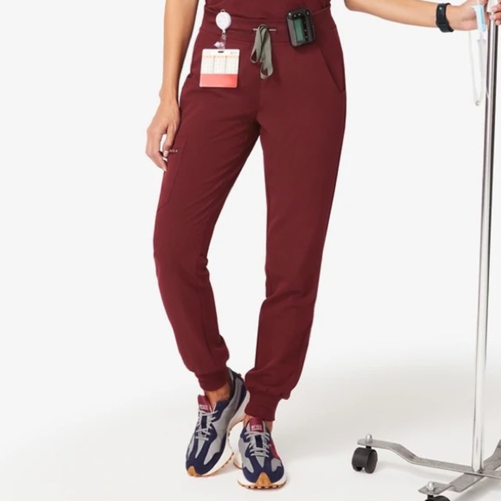 Figs Burgundy Zamora Pants